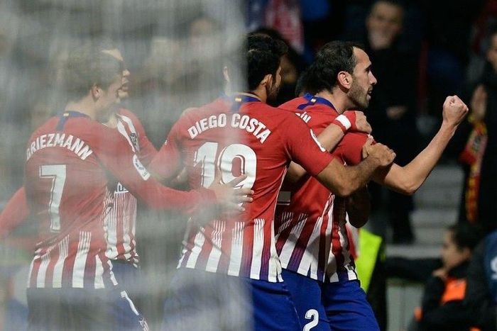 Godin broke the deadlock just before half-time to give Atletico the lead