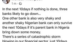 Banks collapse caution by ASEPA