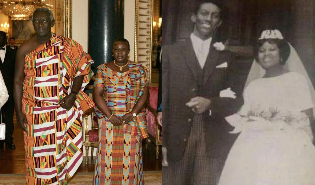 Here's a rare wedding photo of ex-president John Kufuor and Theresa Kufuor