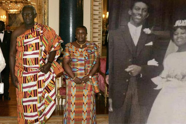 Here's a rare wedding photo of ex-president John Kufuor and Theresa Kufuor