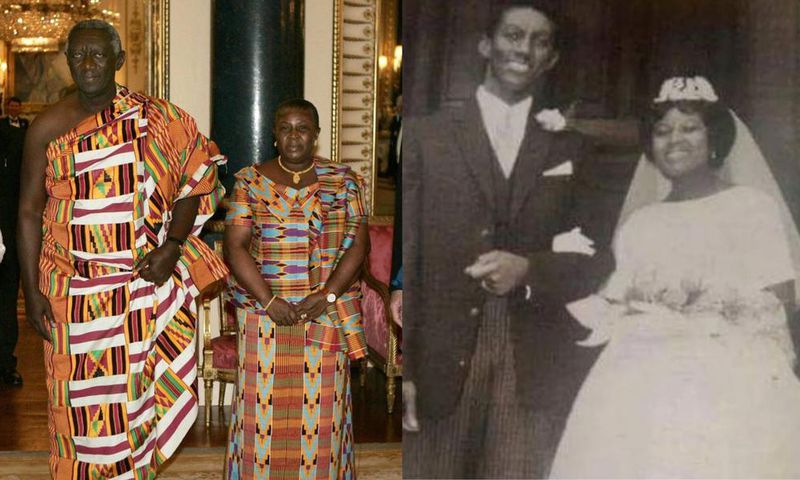 Here's a rare wedding photo of ex-president John Kufuor and Theresa Kufuor