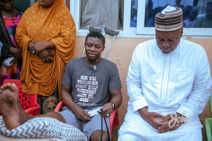 John Mahama visits Ayawaso West Wuogon violence victim