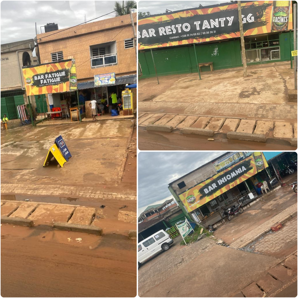 These bars in Lomé (Togo) were a stone's throw away from one another