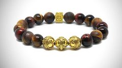 Mixed TigerEye and Gold Beads Bracelet