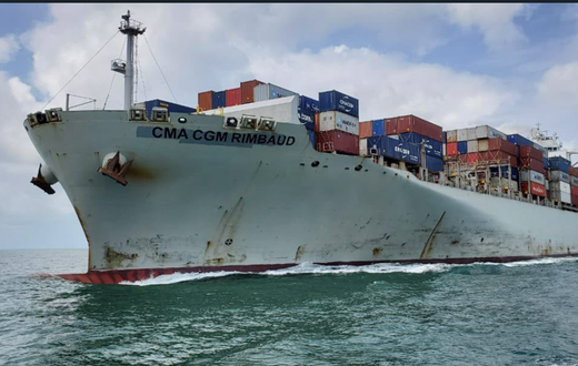 The CMA-CGM vessel carried 411 TEUs of transshipment cargo destined for Cotonou [Nigerian Ports]