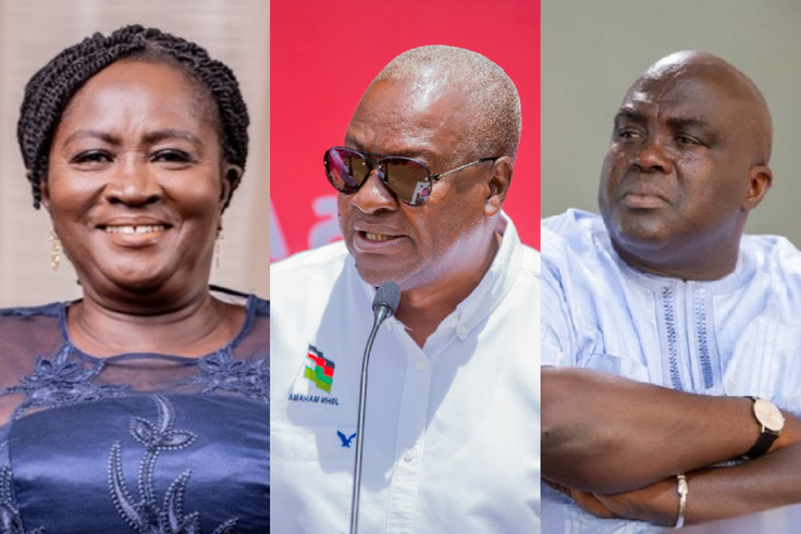 Prof Jane Naana Opoku-Agyemang, John Mahama and Julius Debrah