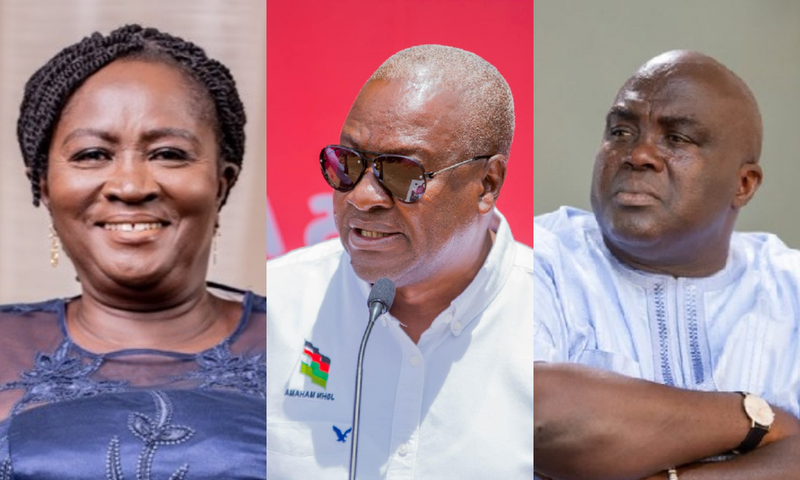 Prof Jane Naana Opoku-Agyemang, John Mahama and Julius Debrah