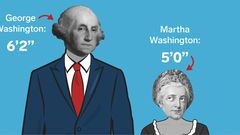 George martha washington height difference 2x1