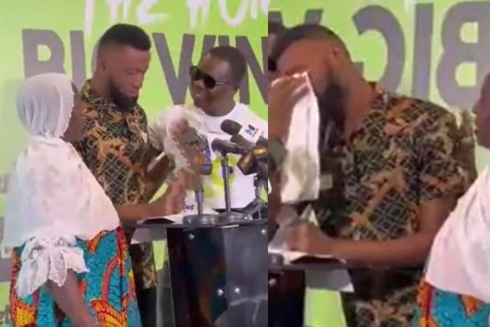 Hijab-wearing Muslim mom joins son to collect GH¢6 million bet prize