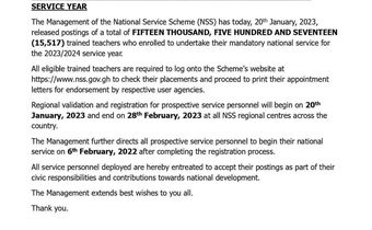 Statement by NSS