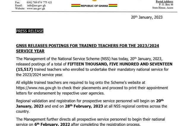 Statement by NSS