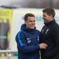 Steven Gerrard  and Scott Parker during a match between both their sides.