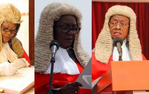Her Ladyship Justice Mabel Maame Agyemang, Georgina Theodora Wood and Sophia Akuffo