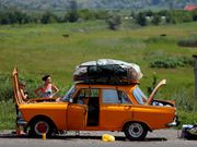 Donetsk Ukraine Broken Car Automobile Vehicle Repair