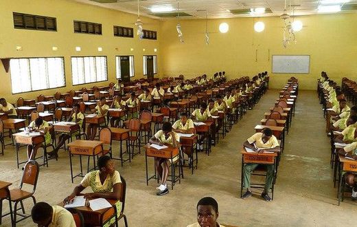 Final year students writing their BECE exams