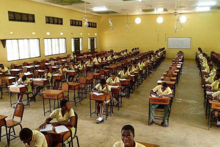 Final year students writing their BECE exams