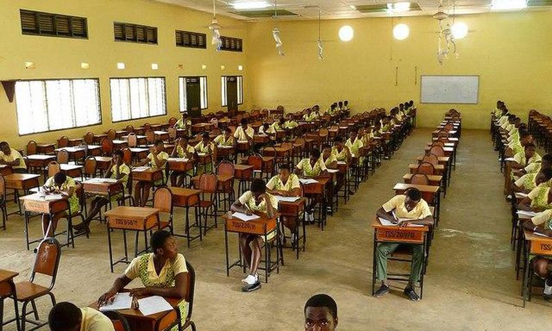 Final year students writing their BECE exams