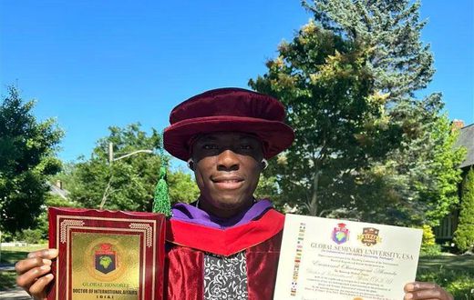 Man who failed WASSCE 17 times  honoured with two doctorates degrees in US