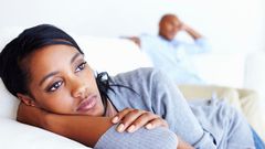 Unhappy couple