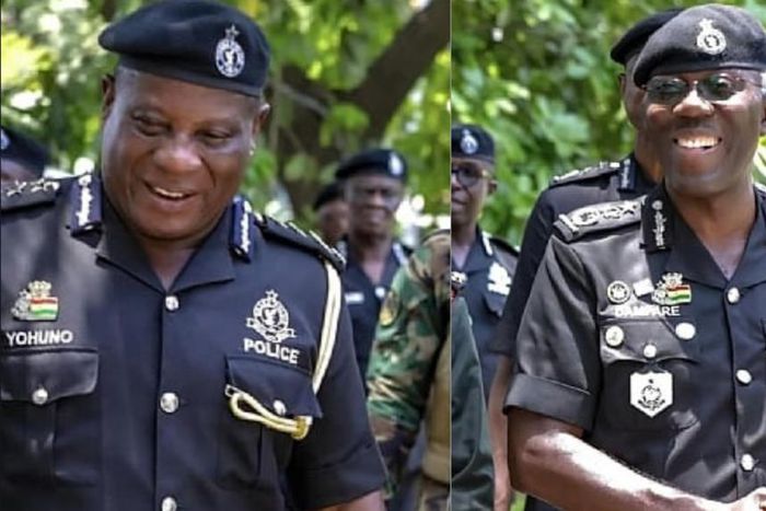 IGP Dampare congratulates COP Yohonu on his promotion to Deputy IGP