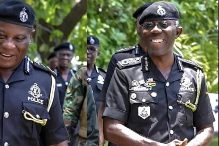 IGP Dampare congratulates COP Yohonu on his promotion to Deputy IGP