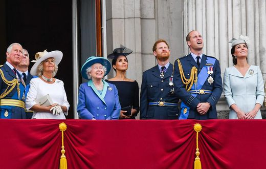 Members of the royal family at Buckingham Palace on July 10, 2018.Anwar Hussein/WireImage