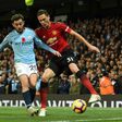 Manchester City's Bernardo Silva (L), seen here competing with Manchester United's Nemanja Matic, believes City's 3-1 derby win has done major damage to their local rivals' hopes of winning the Premier League title this season