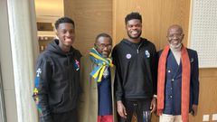 Gabby Otchere-Darko meets Arsenal stars Partey and Nketiah after Man City defeat