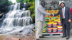 Facelift for Kintampo Waterfalls after donation of paint materials for renovation