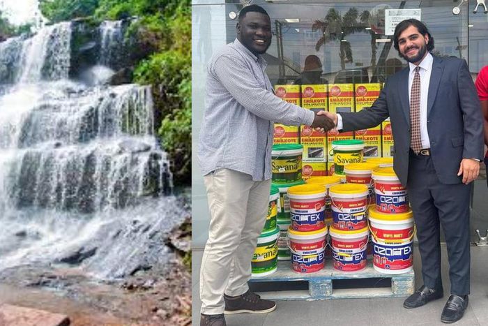 Facelift for Kintampo Waterfalls after donation of paint materials for renovation