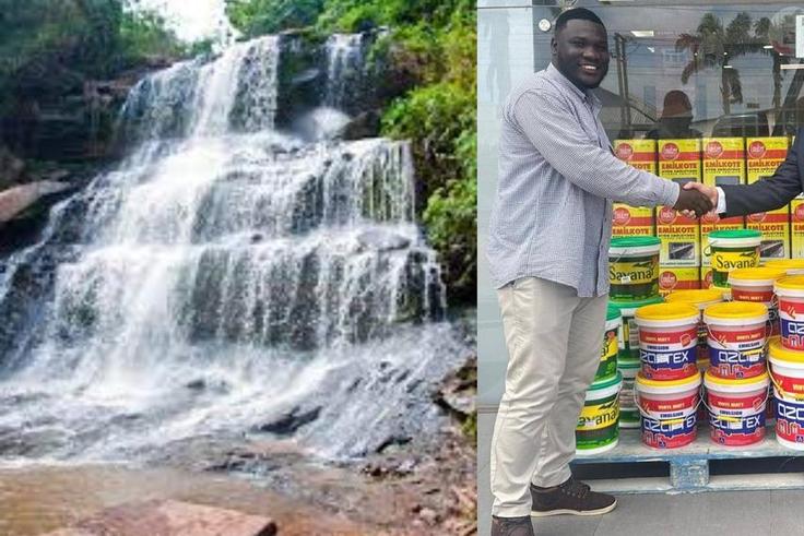 Facelift for Kintampo Waterfalls after donation of paint materials for renovation