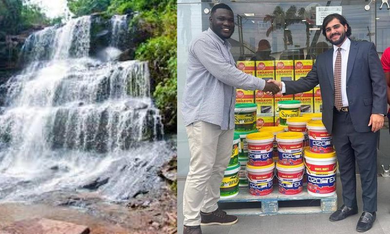 Facelift for Kintampo Waterfalls after donation of paint materials for renovation