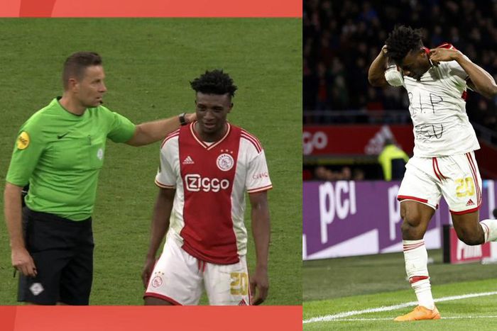 Referee consoles Kudus rather than show yellow card for taking shirt off in Atsu tribute