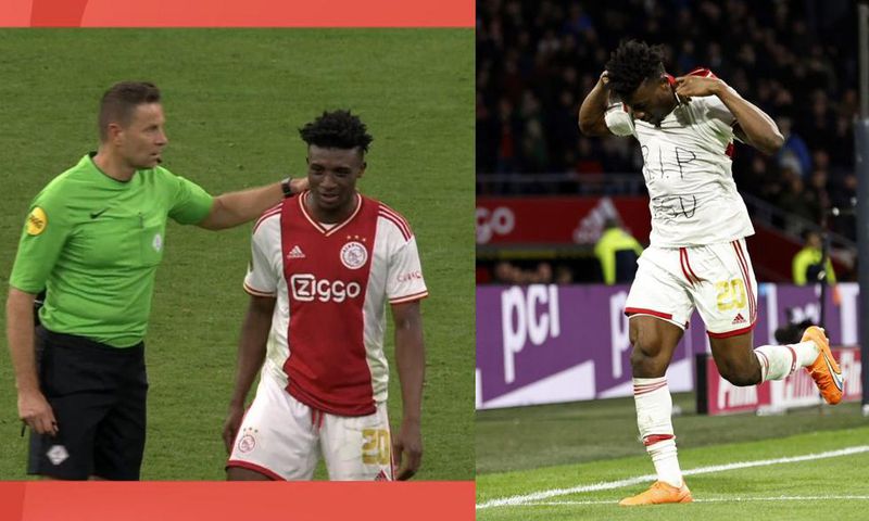 Referee consoles Kudus rather than show yellow card for taking shirt off in Atsu tribute