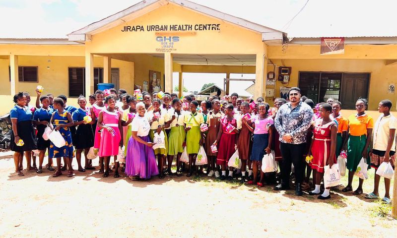 Basil David Anthony donates to support 500 girls in Jirapa