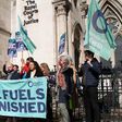 Friends of the Earth protesting UK Mozambique LNG project