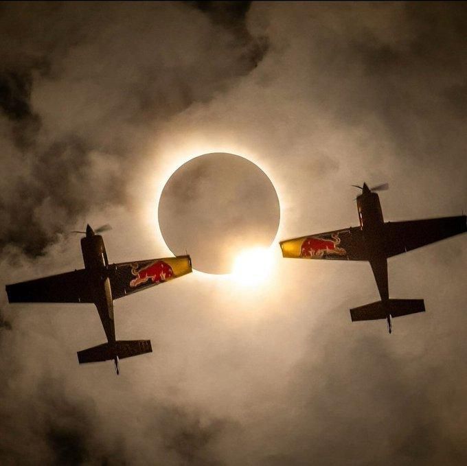 Red Bull pulled all the stops to capture a photo of the solar eclipse [Credits: Dustin Snipes, Mason Mashon and Peter McKinnon / Red Bull Content Pool]