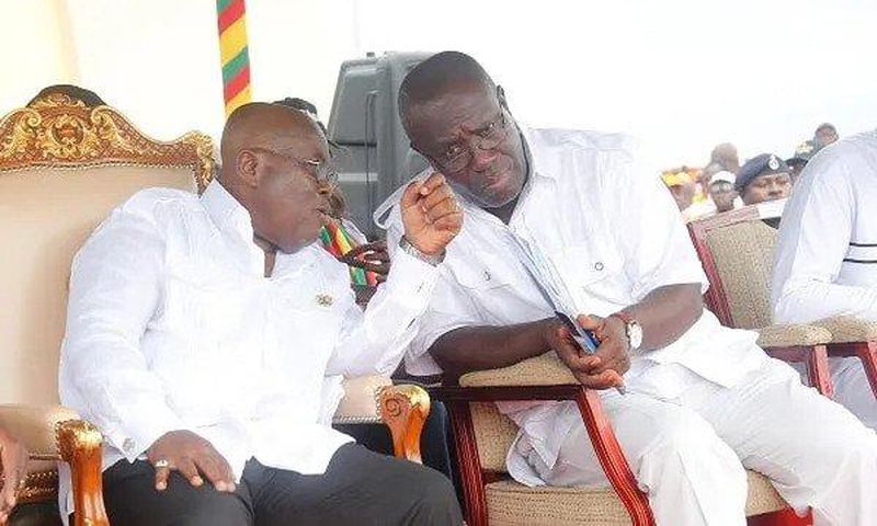 Nana Addo with TUC boss