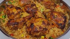 baked rice and chicken