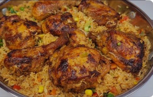 baked rice and chicken