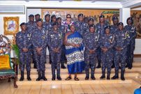 Asantehene praises Dampare and his team at the Police Management.