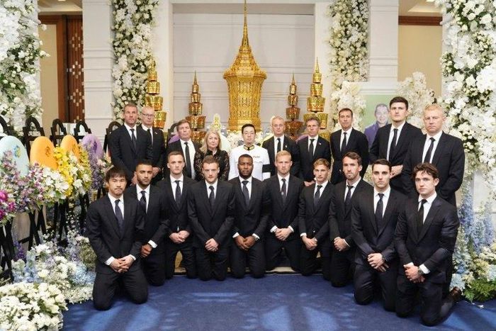 Leicester's players paid their respects to late owner Vichai Srivaddhanaprabha