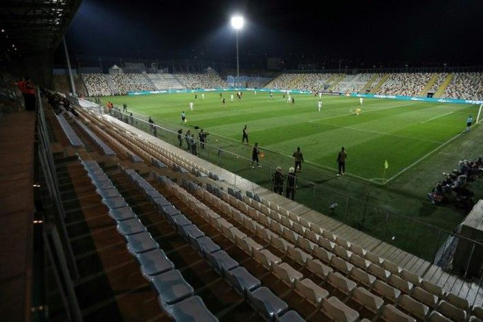 Is there anybody there? Empty stands at the Croatia v England game at Rijeka