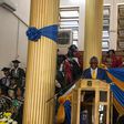 Nana Dwemoh Benneh, CEO of the Universal Merchant Bank delivering his address at the 75th congregation ceremony of the College of Education at the University of Ghana
