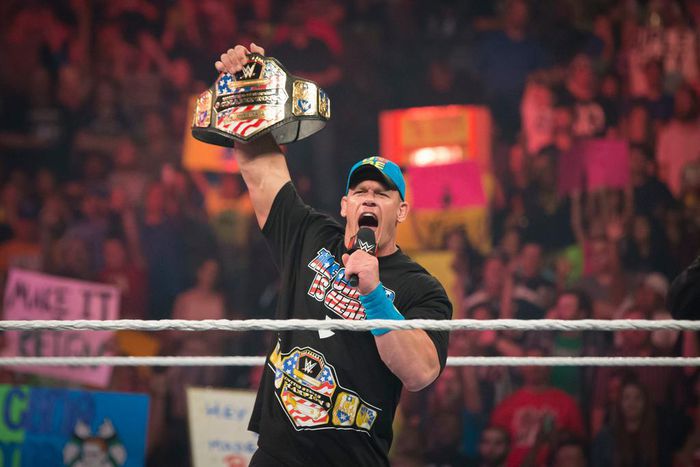 John Cena at WWE's "Raw" in 2015. Netflix viewers will be able to start streaming some WWE pro wrestling in 2025 because of a new $5 billion deal.Suzanne Cordeiro/Corbis via Getty Images