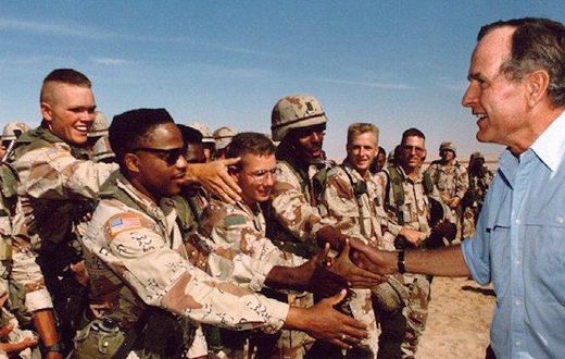 George HW Bush troops Saudi Arabia