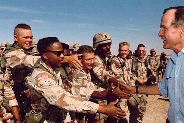 George HW Bush troops Saudi Arabia