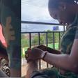 Female soldier romantically cuts civilian husband's toenails, netizens react