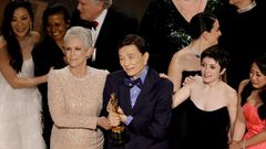 The cast of "Everything Everywhere All at Once" celebrates its Oscars win.Variety/Getty Images