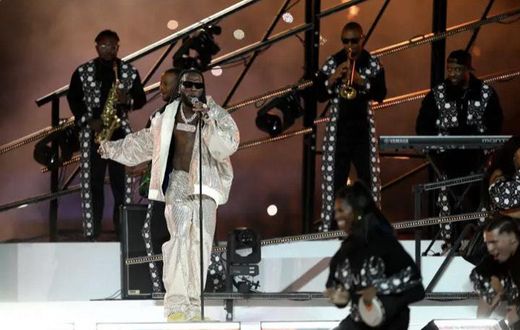 Burna Boy Performs at UCL final